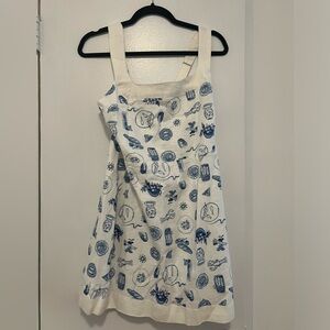 Abercrombie Linen-Blend Wide Strap Mini Dress